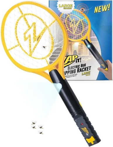 Vista 10 de Zap It Bug Zapper - Raqueta mata mosquitos recargable de 4000 voltios, cable de carga USB