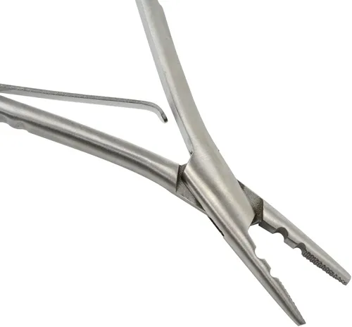 Vista 6 de 1 pieza de extensiones de cabello de acero inoxidable y alicates de extracción con 2 agujeros, herramienta de extensión de cabello para micro