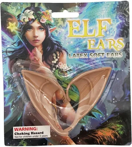 Vista 3 de Disfraz de orejas de elfo, disfraz de duende, orejas de duende puntiagudas suaves, accesorios de mascarada, Halloween, orejas de hada vampiro