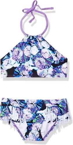 Vista 46 de Kanu Surf Mahina bikini halter de 2 piezas para niñas, traje de baño para playa mahina azul