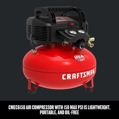 Vista 4 de CRAFTSMAN Kit combinado de clavadora Brad y compresor de aire con manguera (CMEC1KIT18)