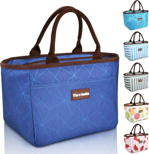 Vista 9 de Tirrinia Bolsas de almuerzo para mujeres y hombres, bonita bolsa de almuerzo aislada para mujeres, lonchera a prueba de fugas a prueba de fugas