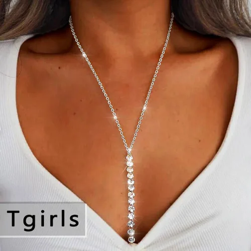 Vista 7 de Tgirls Layered Rhinestone Body Chain Sexy Gold Body Belly Chain Beach Body Jewelry Party for Women