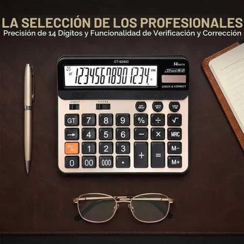Vista 3 de Philley Botón grande Calculadora electrónica de contabilidad de escritorio