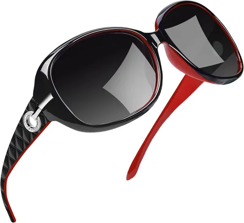 Vista 10 de Joopin Oversized Rectangle Sunglasses UV400 Protection Shades for Women Negro