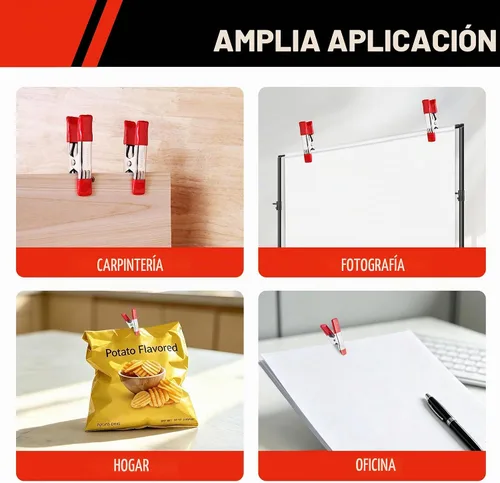 Vista 6 de WORKPRO W001401A - Juego de abrazaderas de resorte de acero de 20 piezas, 15 abrazaderas de 3/4 pulgadas, 5 abrazaderas de 1 pulgada para trabajo