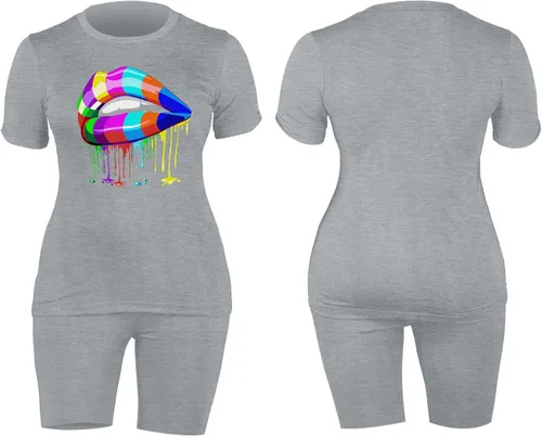 Vista 5 de FANDEE Conjuntos de dos piezas para mujer, conjunto de pantalones cortos de playa de verano