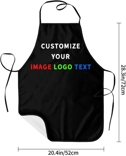 Vista 2 de Delantal personalizado, delantales personalizados para mujeres y hombres, mandiles para hombres de cocina, regalos personalizables para Navidad