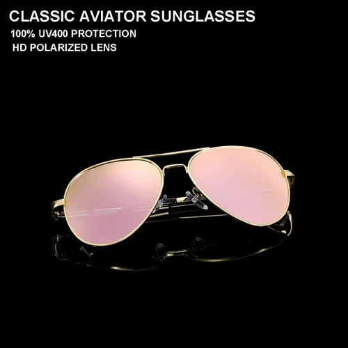 Vista 3 de Gleyemor Lentes de sol polarizados estilo aviador para niños y niñas, jóvenes, adolescentes, dos tamaños de 1.969 in y 2.047 in