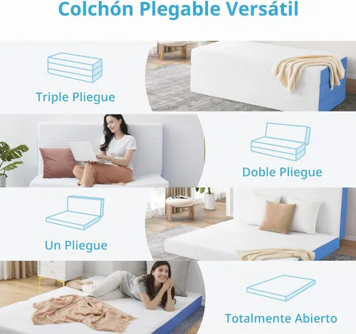 Vista 6 de Jamdok Cubrecolchón triple Queen de 6 pulgadas, espuma viscoelástica de gel