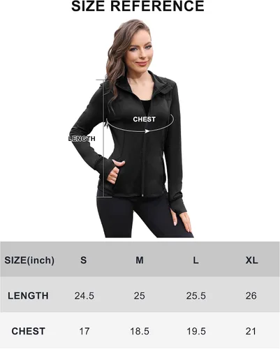 Vista 7 de COZZYON Womens Athletic Full Zip Lightweight Yoga Workout Track Sports Zip Up Jacket with Thumb Holes
