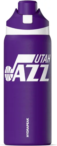 Vista 13 de Hydrapeak Botella de agua aislada de 32 onzas con licencia oficial de la NBA Atlanta Hawks Oasis con tapa y asa con botón de presión, botella