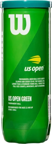 Vista 5 de Wilson Pelotas de Tenis US Open para Jóvenes - 3 Pelotas Verde