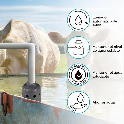 Vista 3 de Válvula de flotador de 1 pulgada, llenado automático de agua, mantenimiento de un nivel de agua constante Válvula de cierre automático de agua