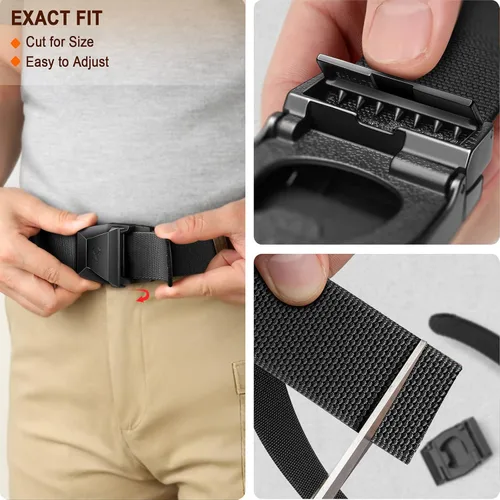 Vista 5 de BULLIANT Cinturón táctico para hombre, cinturón de trabajo militar de nailon de 1.5 pulgadas con hebilla de liberación rápida resistente