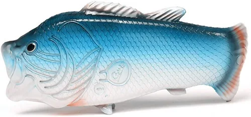 Vista 6 de Pantuflas unisex de pescado, sandalias de lubina, pantuflas de animales y peces Azul