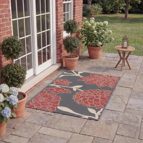 Vista 12 de SAFAVIEH Courtyard Collection CY7321 - Alfombra decorativa para interiores y exteriores, impermeable, fácil de limpiar, 2 pies 3 pulgadas x 6 pies 7