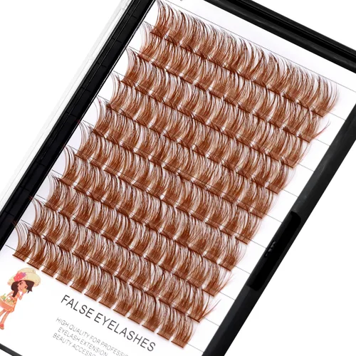Vista 19 de Pestañas postizas de tallo ancho con varias pestañas falsas de colores D Curl de 10 a 20 mm para elegir, pestañas postizas profesionales