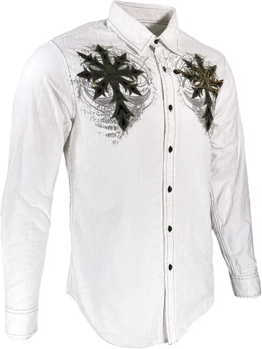 Vista 8 de Xtreme Couture by Affliction - Camisa con botones para hombre, color blanco