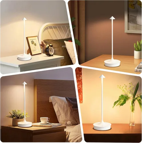 Vista 4 de Cordless Table Lamp Rechargeable LED Table Lamps Battery Operated 4000mAh Touch Dimmable Wireless Lamp Waterproof Portable Outdoor Table Light for
