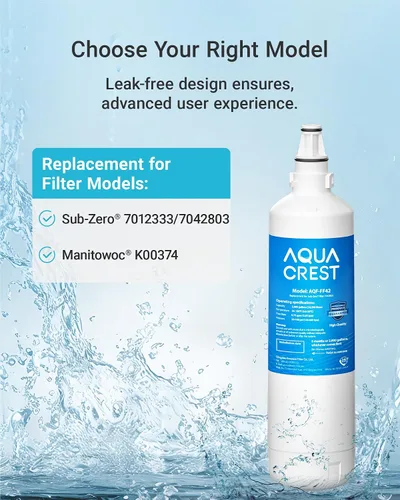 Vista 2 de AQUA CREST 7012333/7042803 Filtro de agua para máquina de hielo, repuesto para Sub-Zero 7012333/7042803, UC-15, UC-15IP Filtro de agua para máquina