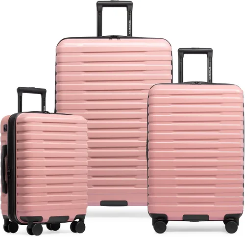 Vista 49 de U.S. Traveler Boren - Maleta de viaje extensible rígida con 8 ruedas giratorias, color negro, juego de 2 piezas