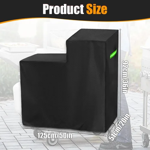 Vista 2 de Funda para freidora Bayou Classic700-701/700-704 600D Oxford cubierta de freidora para freidora de 4 galones con estante de carro, impermeable