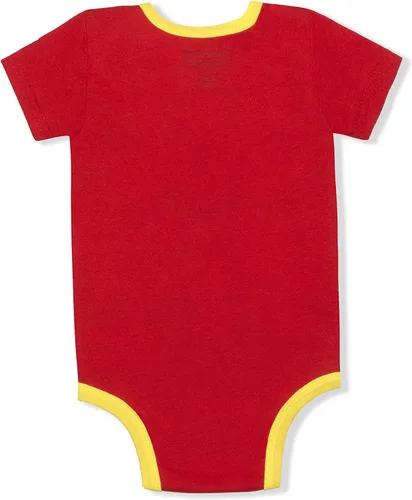 Vista 3 de Marvel Conjunto de body y gorro de manga corta de superhéroe para recién nacido y bebé, Spider-ManThorCapitán AméricaHulkIron Man
