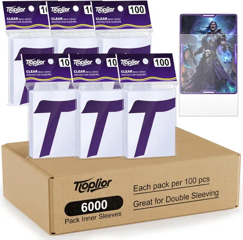 Vista 14 de 1000 unidades de fundas para cartas coleccionables TiopLior, funda mate perfecta para MTG, protector suave para cartas deportivas, funda estándar