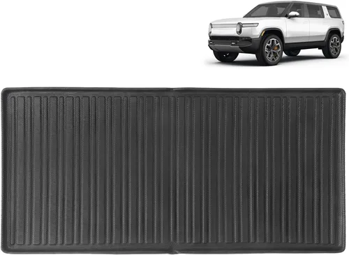 Vista 8 de BestEvMod Compatible con Rivian R1T R1S Tapete para maletero delantero todo clima Material TPE Goma Forro de carga Rivian R1T R1S 2022 2023 2024