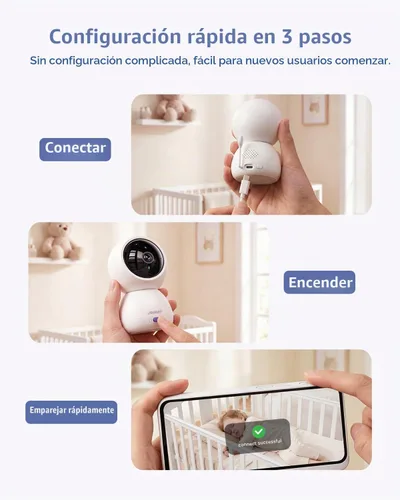 Vista 17 de WiFi Baby Monitor with 6.5" Touchscreen, 4MP Camera, 5X Zoom White