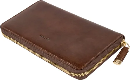 Vista 3 de Giudi Elegante cartera para mujer Hecho en Italia Cuero auténtico Gran capacidad Bolso para mujer para tarjeta y dinero Organizador delgado