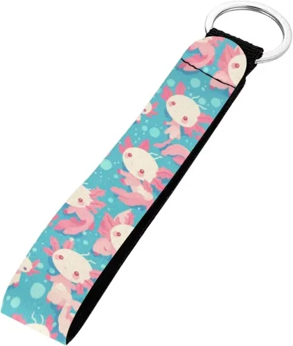Vista 22 de INSTANTARTS Llavero automático Lanyard Hand Wrist Lanyard Correa de muñeca con anillo de metal