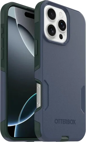 Vista 50 de OtterBox Funda para iPhone 16 Commuter Series - Jeans azul bebé, funda delgada y protectora para iPhone, de doble capa, absorción de impactos