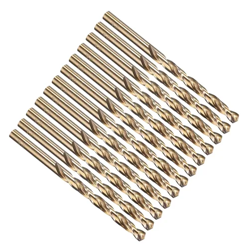 Vista 82 de PATIKIL Broca Jobber de 0.039 in, vástago recto M35 cobalto 5% acero de alta velocidad 135° acabado dorado para metal duro de acero inoxidable - 2