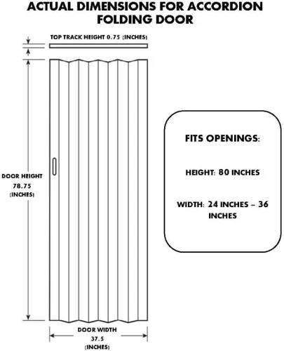 Vista 6 de LTL Home Products – Puerta plegable en acordeón para interiores