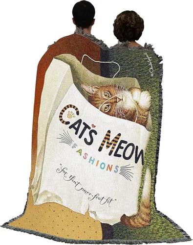 Vista 3 de Pure Country - Cobija tejida Catzilla Cat Godzilla, regalo divertido para los amantes de los gatos, puede ser un tapiz o una cobija, de Vincent HIE