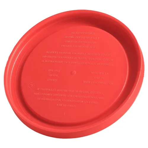 Vista 2 de Pyrex 7202-PC (1 taza) Tapa roja para almacenamiento de alimentos, fabricada en Estados Unidos Se adapta a cuencos de vidrio 7202, plástico sin