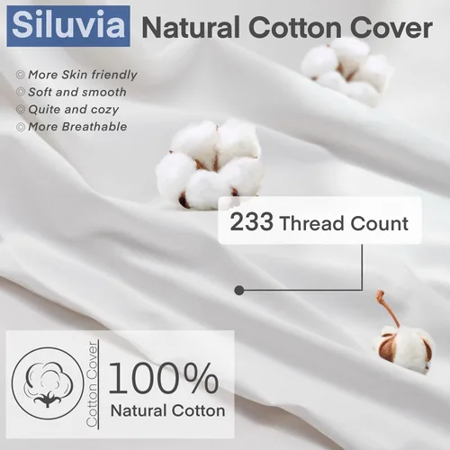 Vista 4 de Siluvia - Rellenos de almohada decorativos de 12 x 20 pulgadas, rellenos de almohada cuadrados para interiores de sofá, par de rellenos de almohada