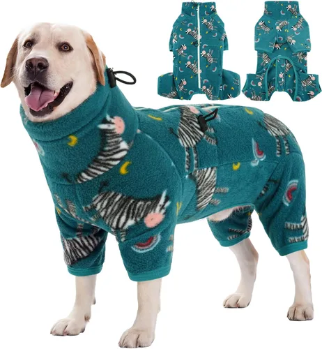 Vista 28 de ROZKITCH Abrigo térmico de invierno para perro, pijama de forro polar suave, resistente al viento, chaqueta cálida para clima frío, chaleco