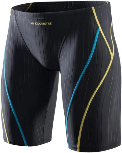 Vista 13 de MY KILOMETRE Traje de Baño para Hombre Jammer de Natación Sólido Jammers de Natación Endurance Largo de Carrera Entrenamiento Luz roja
