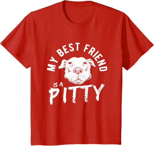 Vista 3 de My Best Friend Is A Pitty Pitties Pitbull - Camiseta Negro