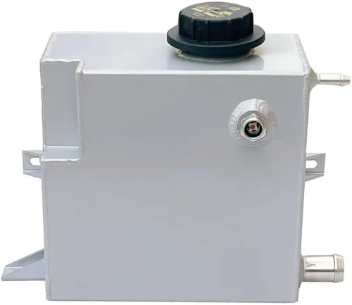 Vista 2 de Tanque de expansión de depósito de refrigerante de aluminio con tapa compatible con F-350 F-Super Duty 1995-1997 F-250 HD 1997 F-250 1995 1996