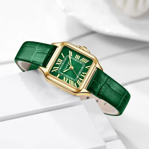 Vista 3 de Classic Relojes cuadrados de mujer con números romanos, de vestir, informal