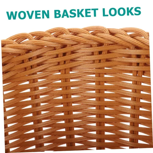 Vista 3 de LABRIMP Cesta de basura plástica tejida organizador de almacenamiento Home Office Basket Willow