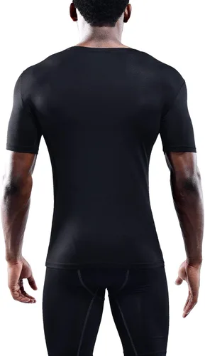 Vista 3 de NELEUS Paquete de 3 camisetas de entrenamiento de capa base de compresión atlética para hombre