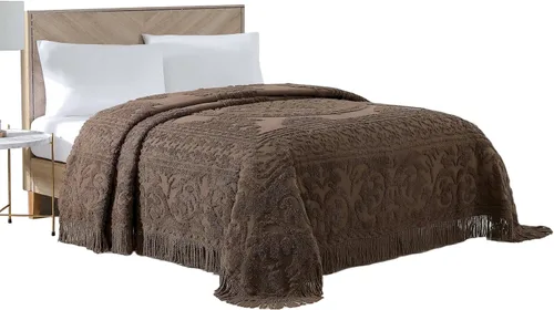 Vista 26 de Beatrice Home Fashions Medallón de chenilla, funda estándar, azul