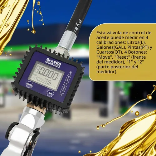 Vista 2 de Bomba de transferencia de aceite de servicio pesado operada por aire Digital Dispensador de fluido de aceite de motor de gasolina Válvula de control