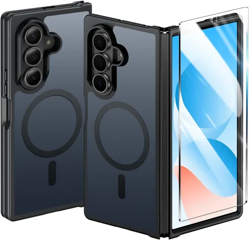 Vista 45 de FNTCASE - Funda para iPhone 16 Pro: magnética, mate, translúcida, de grado militar, protectora contra caídas, resistente, fina, duradera y a prueba