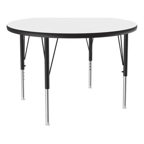 Vista 20 de Correll - Tabla rectangular de 24 x 60 pulgadas, tabla de actividades, altura ajustable, laminado de alta presión blanco duradero, muebles